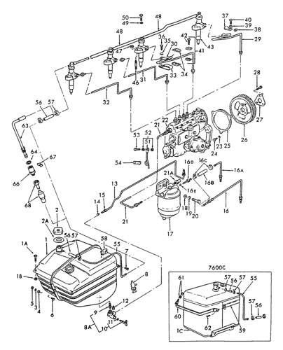 6700) - 4 CYL AG TRACTOR FLAT DECK (1/76-12/80) (09A02) - FUEL 