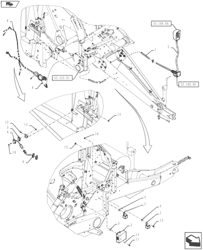 ROLL-BELT 450) - UTILITY ROUND BALER (3/11-12/15) (55.100.05) -  ELECTRONICS, STANDARD TWINE New Holland Agriculture