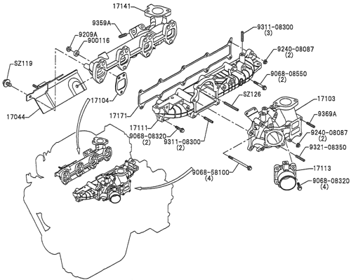 E235BSR) - CRAWLER EXCAVATOR ASN YF05-02001 (10-007[01]) - INTAKE 