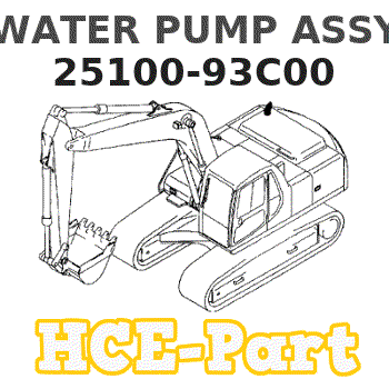 Hyundai HCE WATER PUMP ASSY 25100-93C00