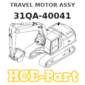 31QA-40041 Hyundai HCE TRAVEL MOTOR ASSY