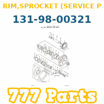 131-98-00321 Komatsu RIM,SPROCKET (SERVICE PARTS) 131-98-00321 Komatsu RIM,SPROCKET (SERVICE PARTS)