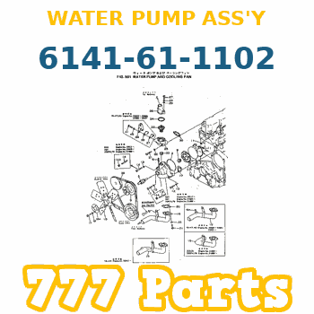 6141-61-1102 Komatsu WATER PUMP ASS'Y