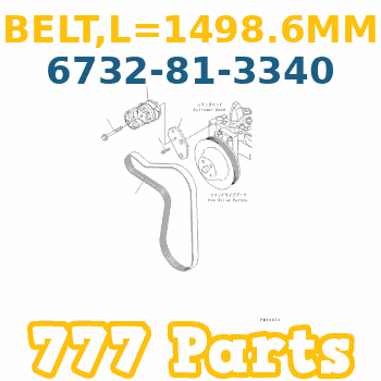 6732-81-3340 Komatsu BELT,L=1498.6MM 6732-81-3340 Komatsu BELT,L=1498.6MM