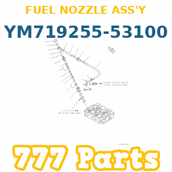 YM719255-53100 Komatsu FUEL NOZZLE ASS'Y