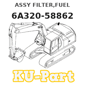 6A320?58862 Fuel Filter Water Separator Assembly Fit for Kubota