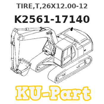 K2561-17140 Kubota TIRE,T,26X12.00-12
