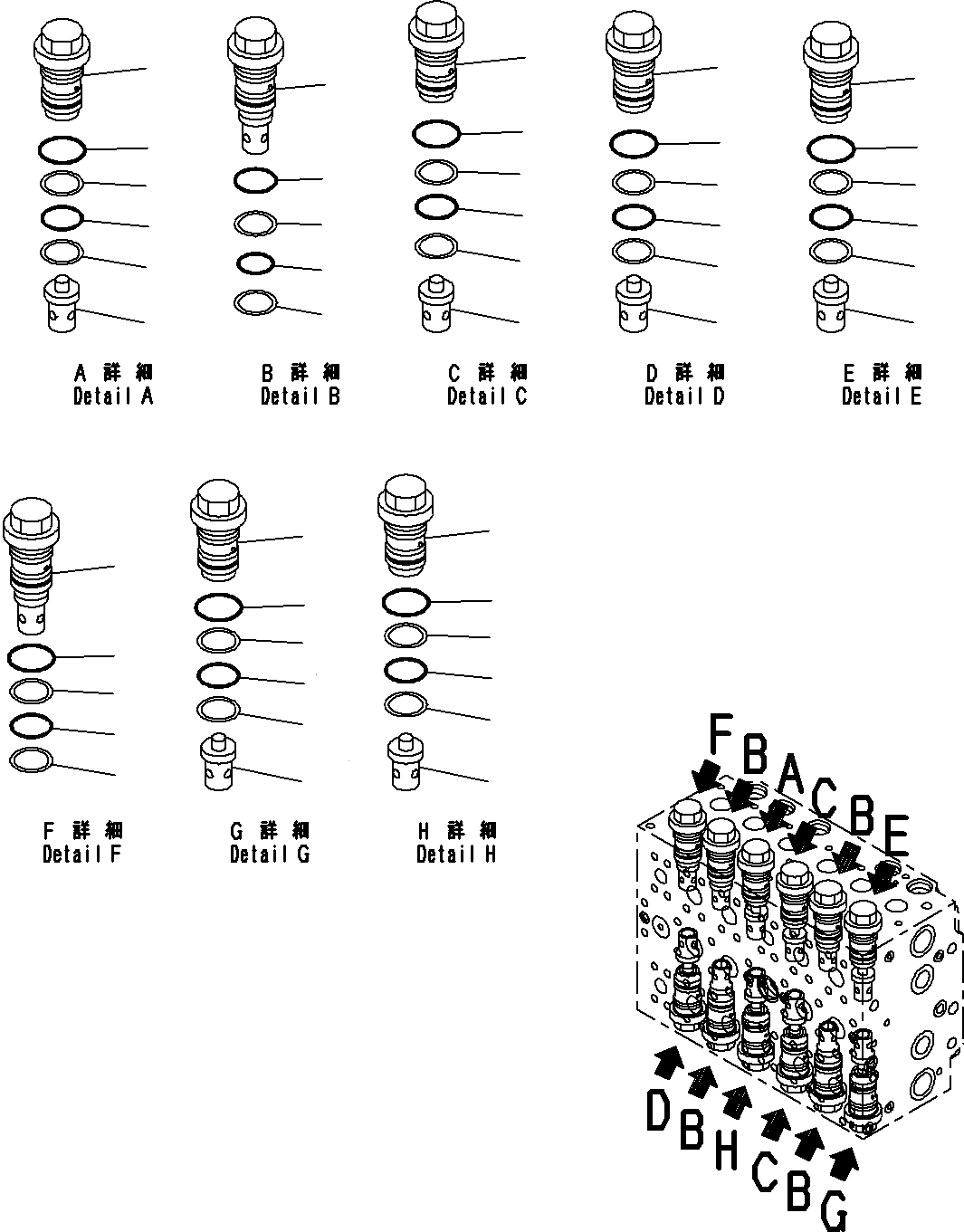 KOMATSU 723-46-43400 Parts VALVE ASS'Y