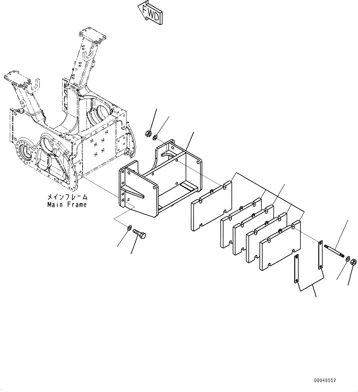 KOMATSU 15A-69-21120 Parts BOLT