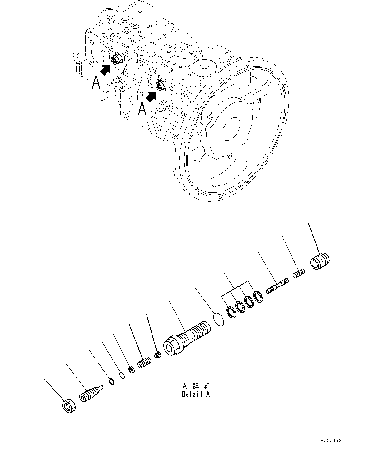 KOMATSU 708-2L-06710 Parts VALVE ASS'Y,LS