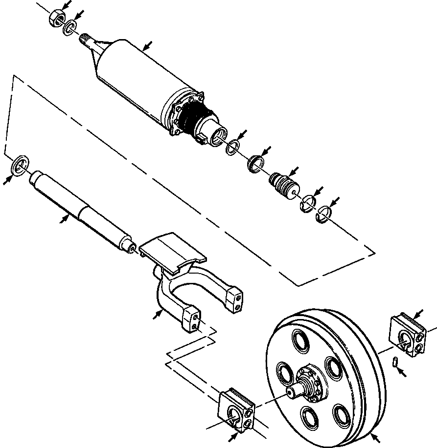 TRACK ADJUSTER - LANDFILL MACHINES TD-25G S/N U002001-Up/P070001-P072000  Komatsu Запчасти