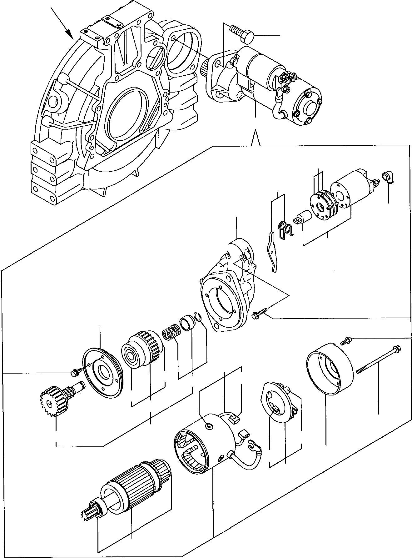 STARTER MOTOR YM123900-77010 - KOMATSU Part catalog