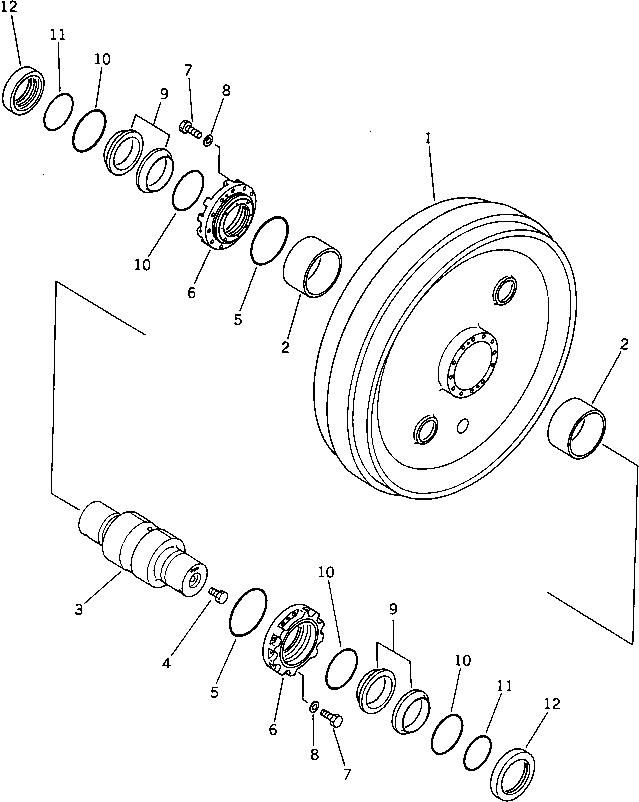 D375A-3 S/N 17001-UP (6 Track Roller)