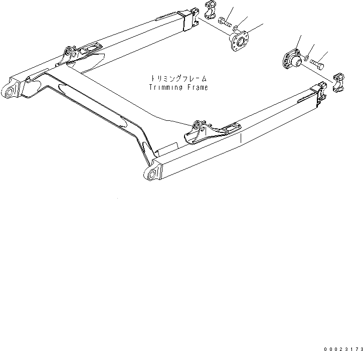 ANGLE DOZER FRAME (ARM¤ BRACE AND TRUNNION) D85EX-15 S/N 10001-UP Komatsu  Part catalog