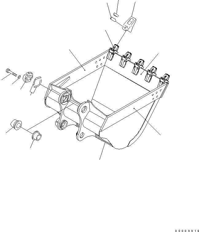 BUCKET¤ 1.9M3 ¤ 1474MM (VERTICAL PIN TYPE)(#50438-50472) PC400LC-7