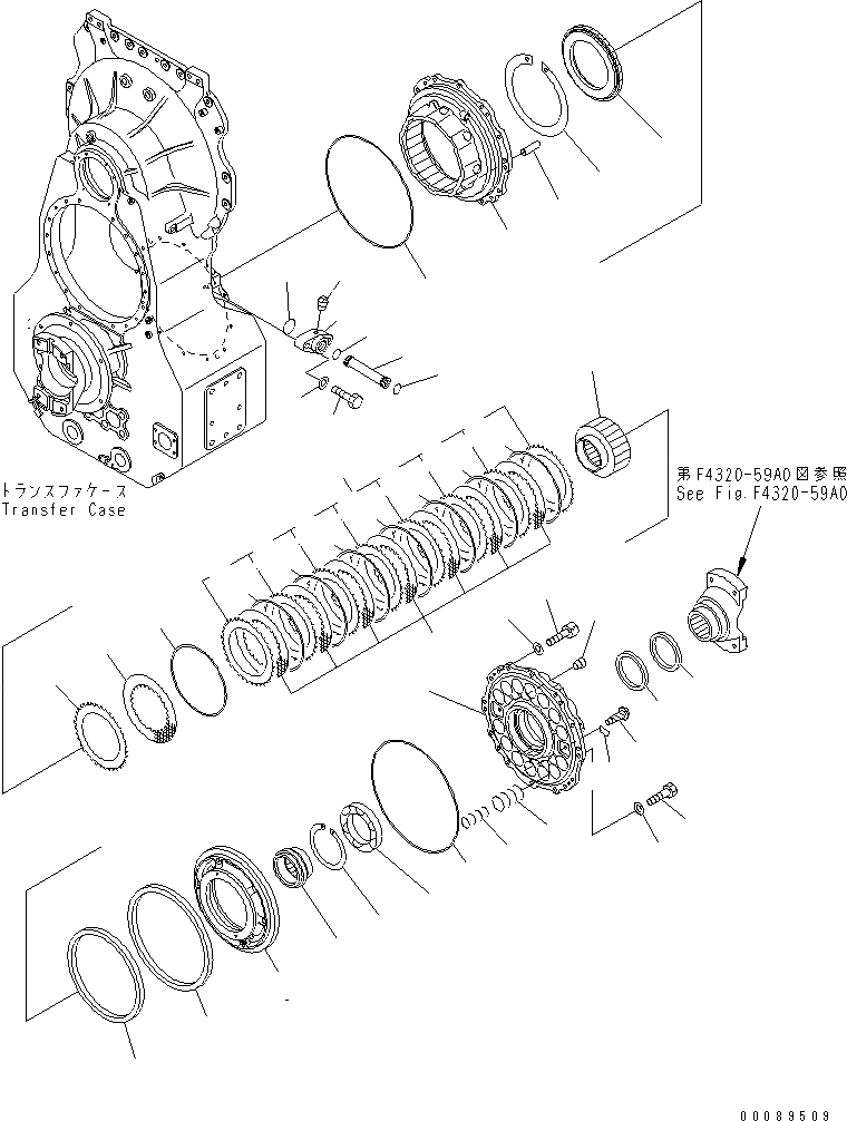 TRANSMISSION PARKING BRAKE(#50088-) WA1200-3 S/N 50001-UP (Chassis only)  Komatsu Part catalog
