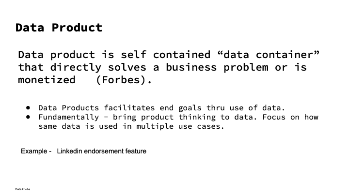 DATA PRODUCT DEFINITION