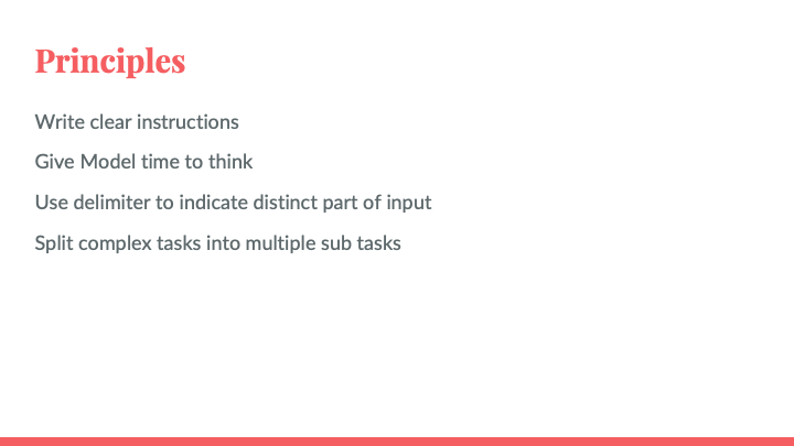 Principles of prompt engineering