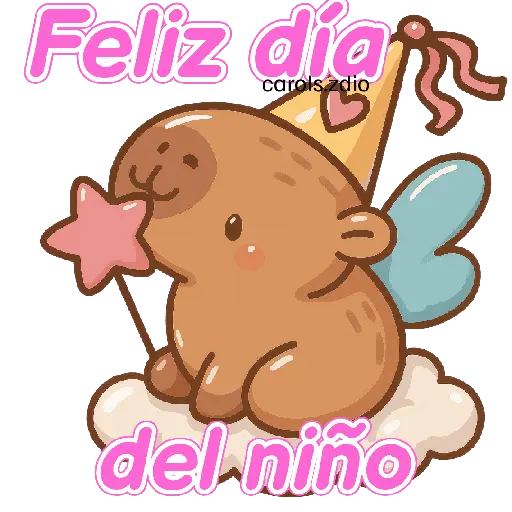 stickers_Día_del_niño_👧🏻🪁🧒🏻🧸_Capibara