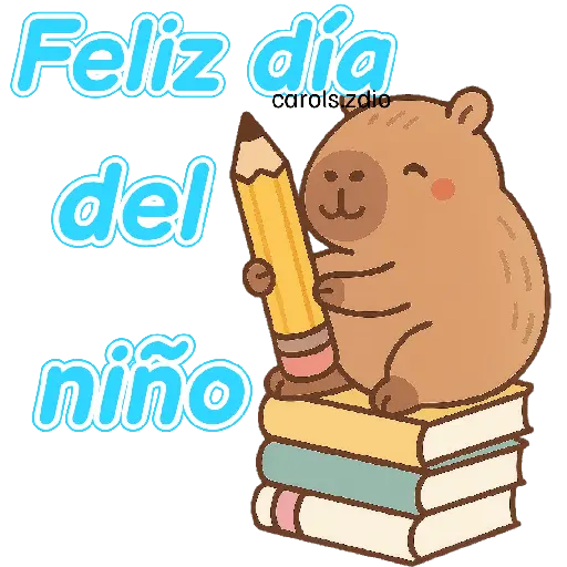stickers_Día_del_niño_👧🏻🪁🧒🏻🧸_Capibara