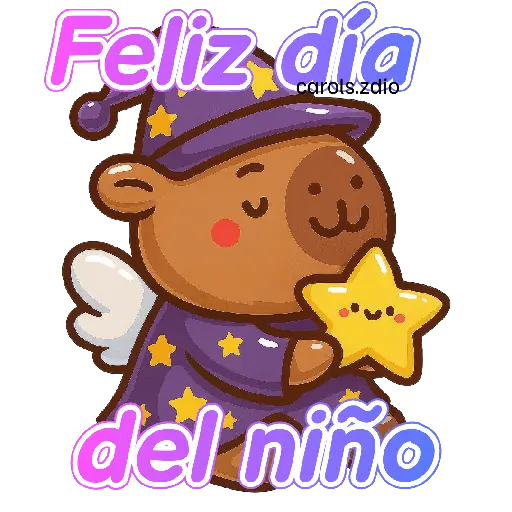 stickers_Día_del_niño_👧🏻🪁🧒🏻🧸_Capibara