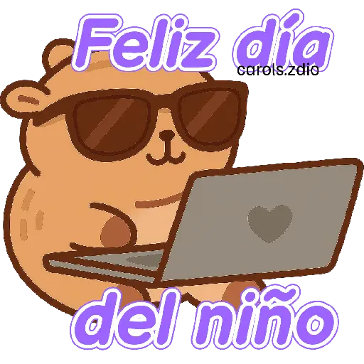 stickers_Día_del_niño_👧🏻🪁🧒🏻🧸_Capibara