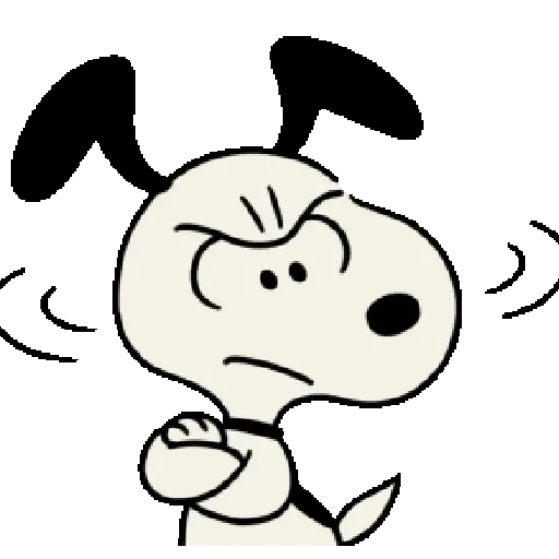 stickers_♥️_Snoopy_enojado_2️⃣😡