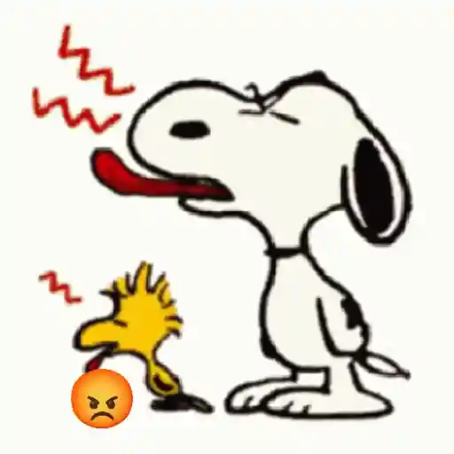 stickers_♥️_Snoopy_enojado_2️⃣😡