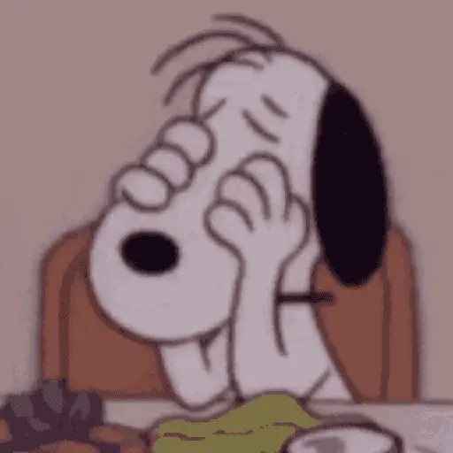 stickers_🫐☔_SNOOPY_Triste_☔🫐