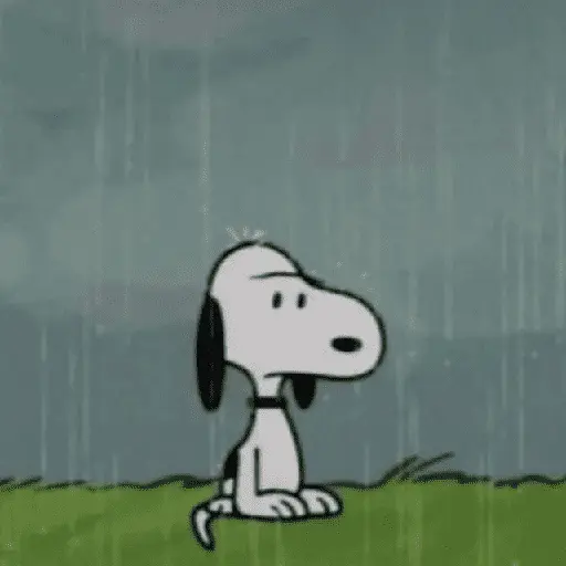 stickers_🫐☔_SNOOPY_Triste_☔🫐