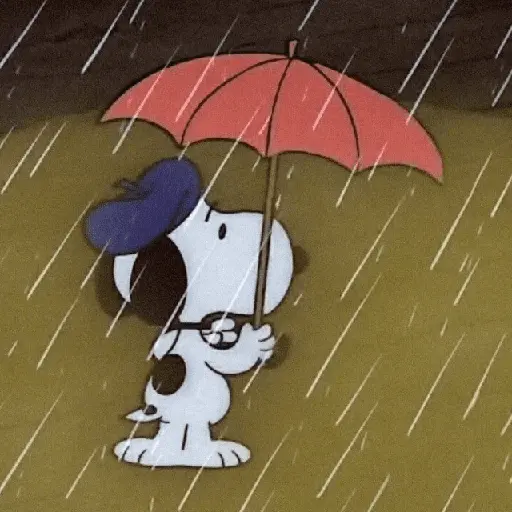 stickers_🫐☔_SNOOPY_Triste_☔🫐