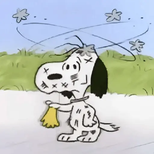 stickers_🫐☔_SNOOPY_Triste_☔🫐
