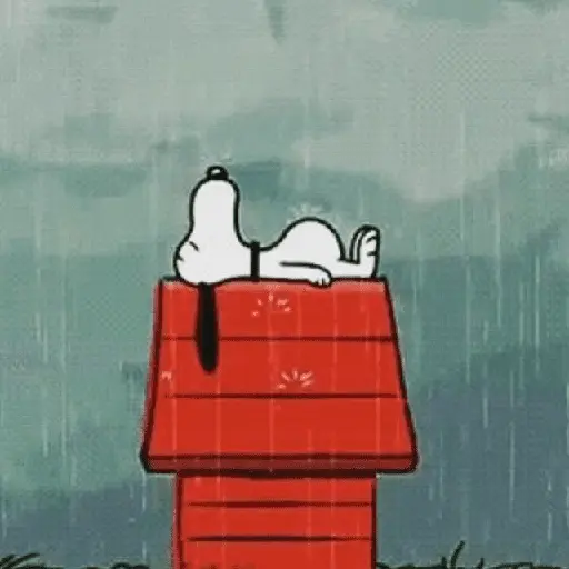 stickers_🫐☔_SNOOPY_Triste_☔🫐