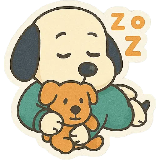 stickers_A_mimir_con_Snoopy_💤💤