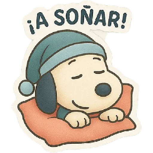 stickers_A_mimir_con_Snoopy_💤💤