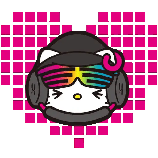 stickers_Hello_Kitty_DJ_🎧📀🎶🎀