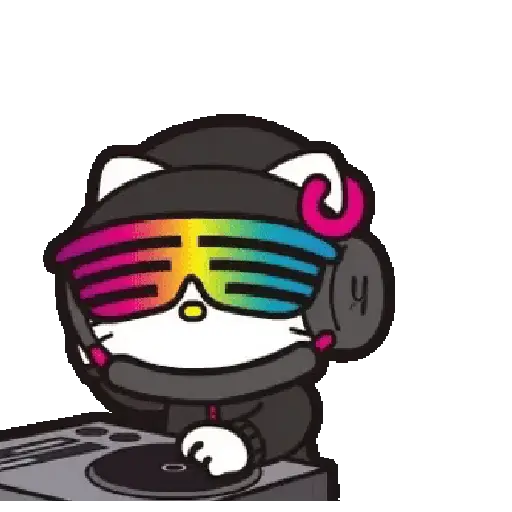 stickers_Hello_Kitty_DJ_🎧📀🎶🎀