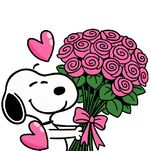 stickers_Snoopy_rosas_mov_🥰🩷✨