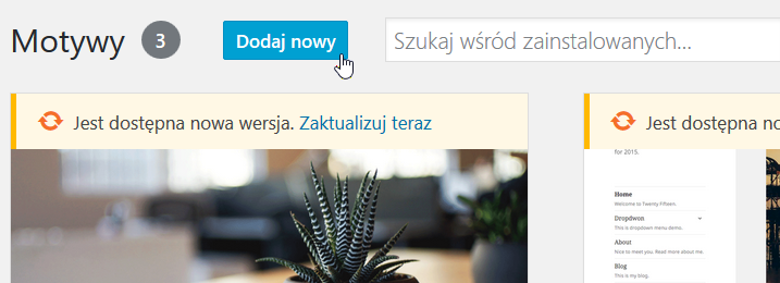 wordpress dodawanie motywu