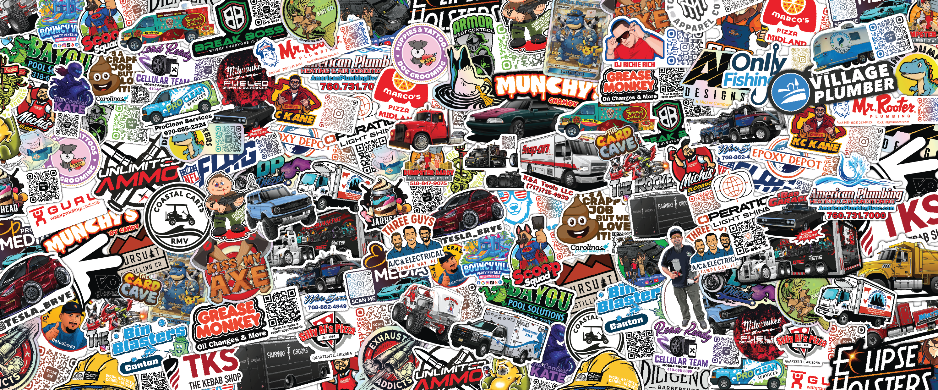 Sticker collage background