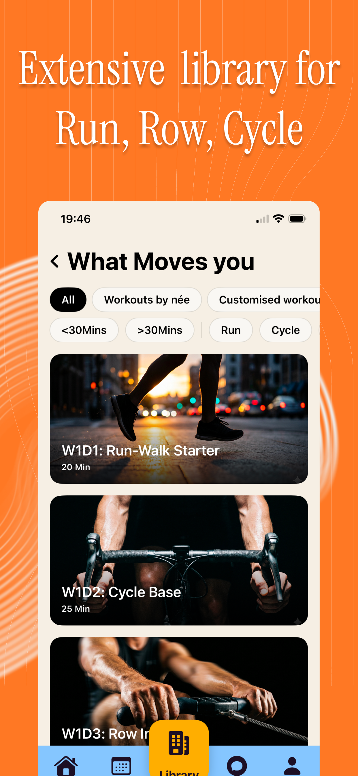 nee app screen - audio guide for strength and crossfit