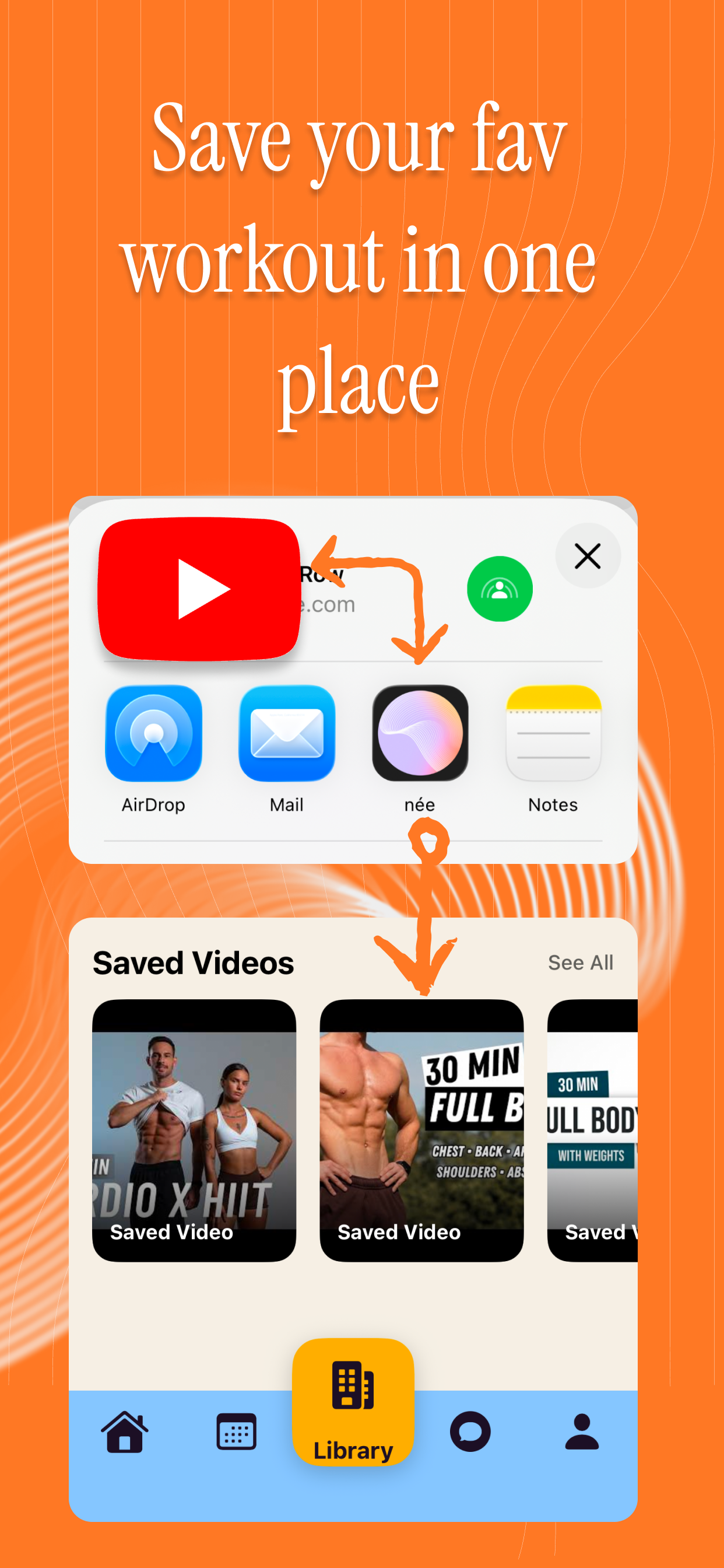 nee app screen - health tracking integration