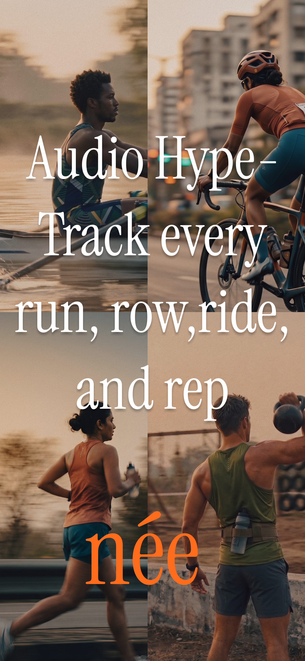 Audio that tracks with run, row, ride and reps