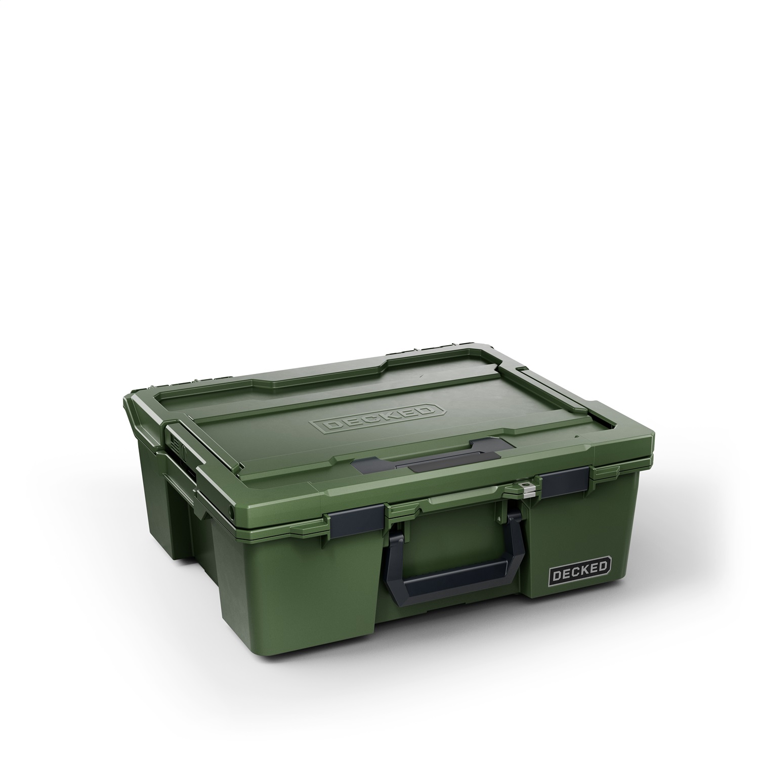 DECKED A0020-HRAK-GRN Halfrack 32 - D-co Case - includes one D-co tray-Ranger green with black latches