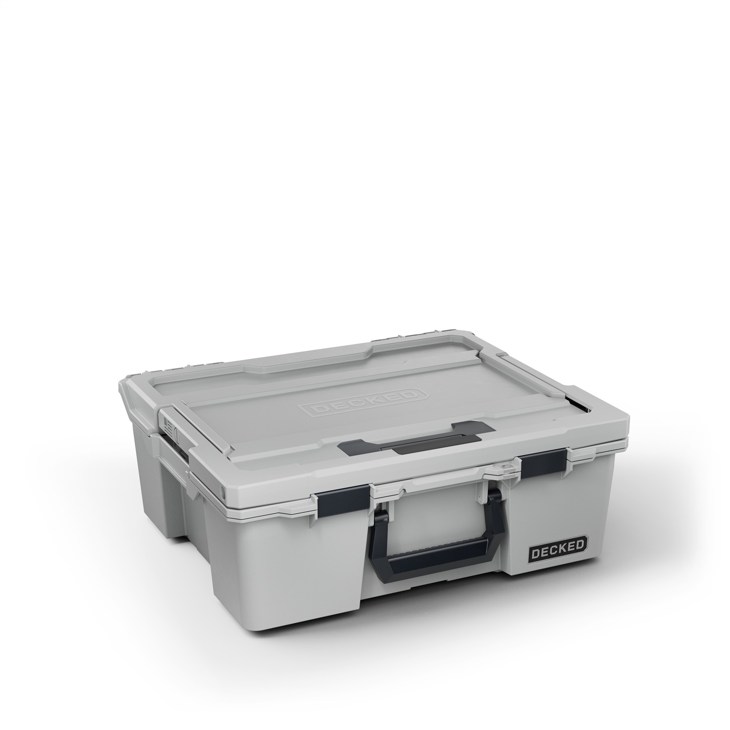 DECKED A0020-HRAK-GRY Halfrack 32 - D-co Case - includes one D-co tray - Cool gray with black latches