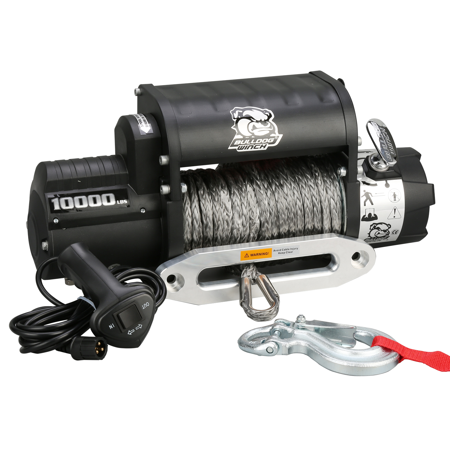 Bulldog Winch 10017 10000lb Winch w/5.8hp Series Wound, Integrated