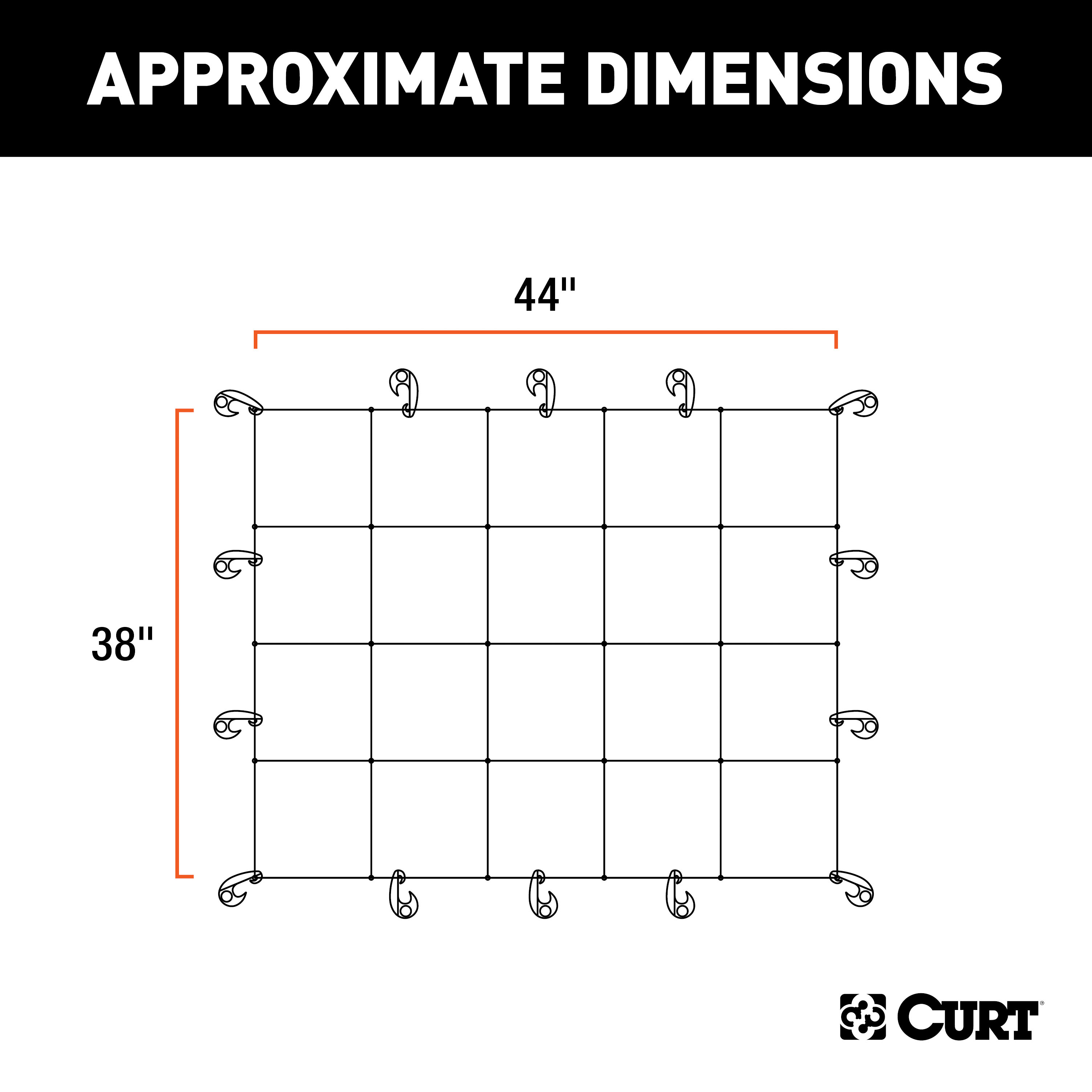 Roof Rack Basket CURT 18115 Universal 42 X 37-Inch Black Steel