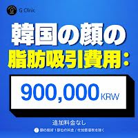 韓国の顔の脂肪吸引費用：900,000ウォン