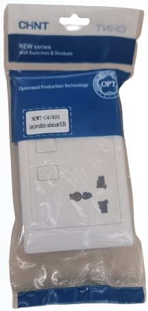 CHINT SWITCHED MULTI-FUNCTIONAL SOCKET OUTLET 10A 1G 250V 3PIN SILVER G442/CS
