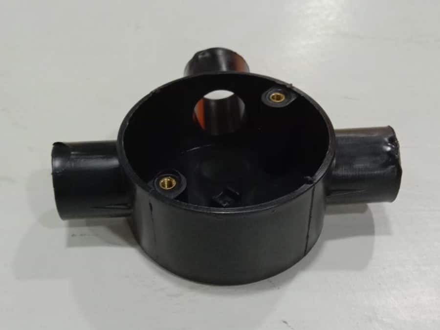METSEC PP JUNCTION BOX 25MM 3-WAY BLACK